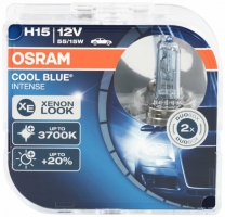 Osram lemputė COOL BLUE Intense, H15,15/55W, 64176CBI-HCB 