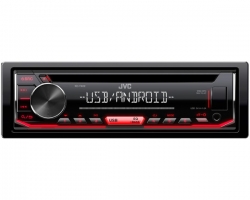 JVC, KD-T402 CD/USB MP3/WMA automagnetola su AUX įėjimu 