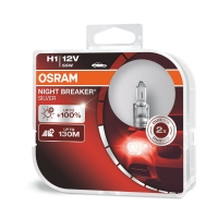 Osram lemputės SILVER +100%, H1, 55W, DUO 64150NBS-HCB 