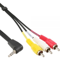 Aux įėjimo adapteris 3 RCA kištukas - Jack kištukas 3.5mm 