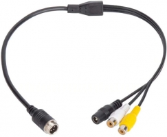 LACCA02, Signalinio laido perėjimas, 4P -> 2 RCA+DC