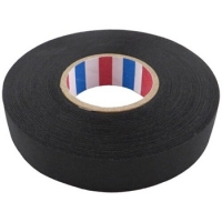 Izoliacinė juosta medžiaginė19mm/25m, juoda, lygi, plėšoma 