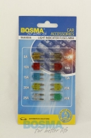 Bosma, MINI tipo saugiklių komplektas su indikacija, 10vnt