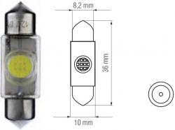 Bosma lemputė SV8.5, geltona, 10X36, šviesos diodai 