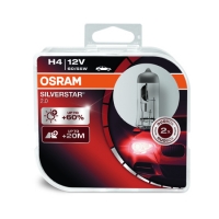 Osram lemputės SILVERSTAR +60%, H4, 60/55W, DUO