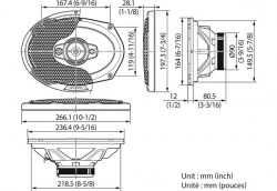 Kenwood, KFC-PS6986, 15x23 cm /6x9" Coaxial System