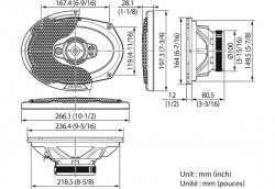 Kenwood, KFC-PS6996, 15x23 cm /6x9" Coaxial System