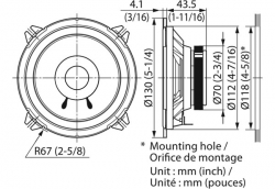 Kenwood, KFC-S1356, 13 cm /5.25"  Coaxial System 