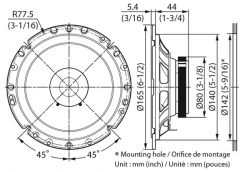 Kenwood, KFC-S1756, 17 cm /6.75" Coaxial System