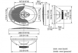 Kenwood, KFC-S6966, 15x23 cm /6x9" Coaxial System