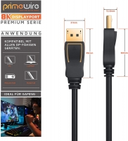 DisplayPort kabelis 8K 