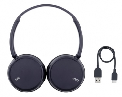 JVC, HA-S36W-AU, mėlynos sp. dinaminės ausinės, mikrofonas