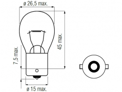 Bosma car lamp BA15s, 12V, 21W 