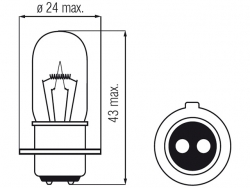 Bosma car lamp PX15d, 35/35W 