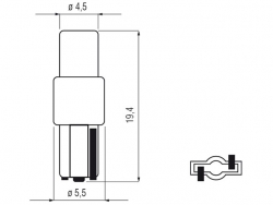 Bosma car lamp T05 wide viewing LED 
