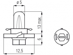 Bosma lemputė B8.4D, 1.2W 