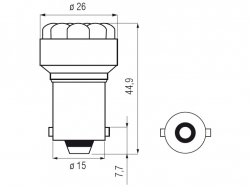 Bosma car lamp BA15s, white, LED 