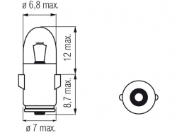 Bosma car lamp BA7s, 0.6W 