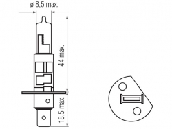 Bosma lemputė H1, 100W Saphire/Rally 
