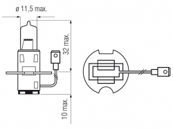 Bosma car lamp H3, 70W 