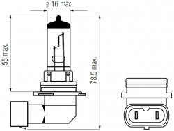 Bosma lemputė HB4, 80W