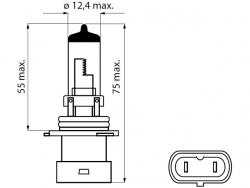 Bosma lemputė HB4A, XS, 51W