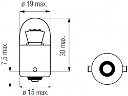 Bosma car lamp BA15s, 15W, 18X37 