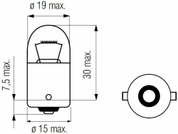 Bosma car lamp BA15s, 24V, 10W, 28V HD