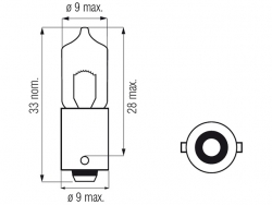 Bosma lemputė BA9s, 5W, H5W, halogen