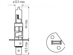 Bosma car lamp H1, 24V, 70W, LLHD 