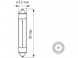 Bosma lemputė SV6, 5W, 6X36 