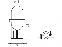 Bosma car lamp T10, MAT, white, LED 