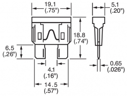 CALIBER, AF25 car fuse, 25A 