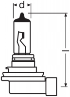 Osram lemputė , H8, 35W, PGJ19-1 64212 
