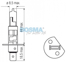 Bosma lemputė H1, 24V, 130W, LLHD