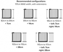 Munchkin Lindam 7 cm Pressure Fit Universal Stair Gate Extension | Compatible with Sure Shut Axis, P