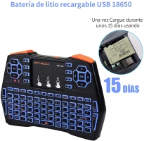 Mini belaidė klaviatūra su touchpadu, valdoma bluetooth 