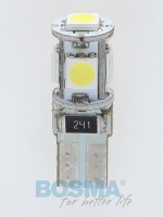 Bosma, lemputė CANBUS T10, W5W  5xSMD5050 