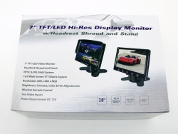LAUNMN05 7" monitorius galinio vaizdo kamerai NTSC/PAL 800 x 480