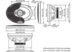 Kenwood, KFC-PS6997, 15x23 cm /6x9" Coaxial System