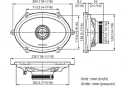 Kenwood, KFC-PS5797C, 12.5x17.5 cm /5x7 Coaxial System