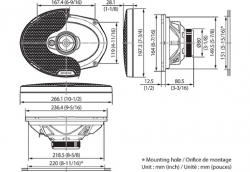 Kenwood, KFC-PS6977, 15x23 cm /6x9" Coaxial System