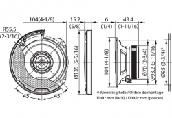 Kenwood, KFC-PS1097, 10 cm /4"  Coaxial System 
