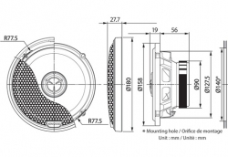 Kenwood, KFC-X1741, 17 cm /6.75" Coaxial System