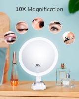 AEVO 10x makiažo veidrodis su LED apšvietimu