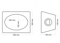 Korpusas žemu dažnių garsiakalbiui MDF12, 3.6l, 6x9" 