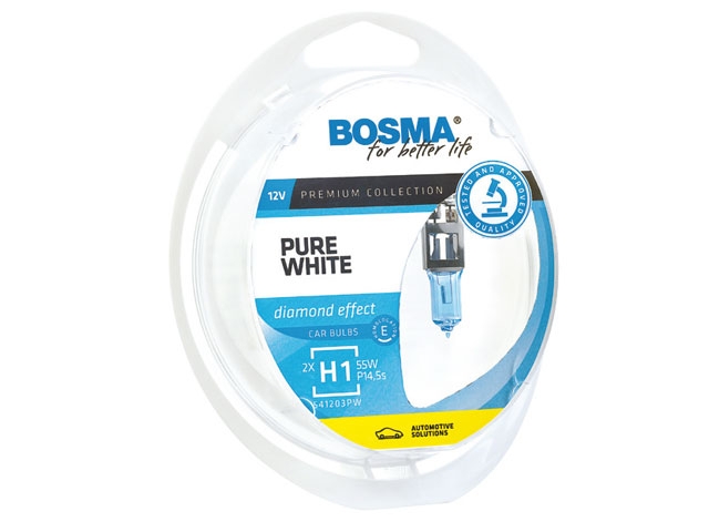 Bosma lemputė H1, 55W, 12V P14,5s komplektas 
